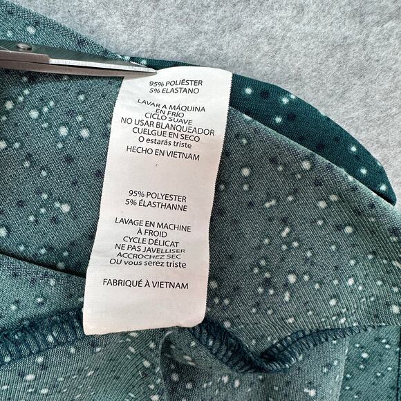 LulaRoe Polka Dot A-Line Maxi Skirt WMN XL Green White Black Pull On Lightweight - Picture 6 of 8